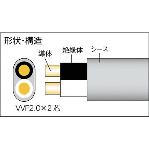 CAINZ-DASH】正和電工 ＶＶＦ２ｃ×２．０ｍｍ ＶＡケーブル １５ｍ VA