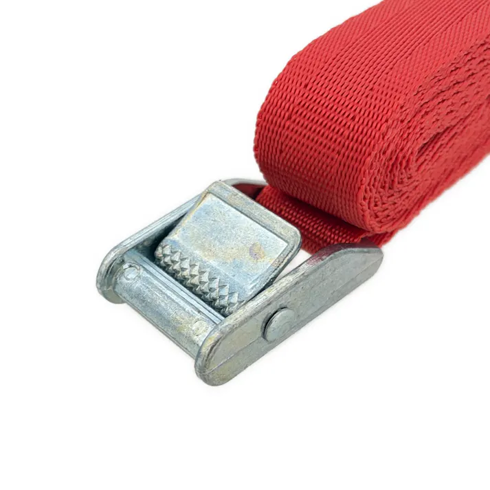 trad バックル式荷締カラーベルト レッド 2m×25mm TCB-2RD