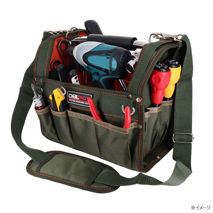 DBLTACT オープンキャリーバッグ ミニ カーキ DT-SRB-9KH 幅29.5cm 奥行21cm 高さ25cm