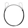 trad PVC被覆メッキ付ワイヤーロープ 両端アイ加工 THW-2441I 径2.4mm×4mm 1m