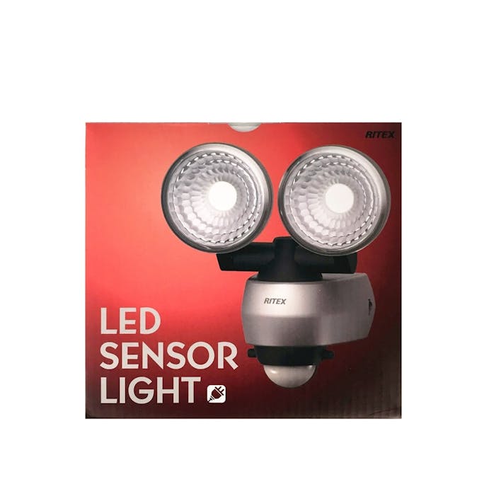 ムサシ LEDセンサーライト 7.2W×2灯 AC315