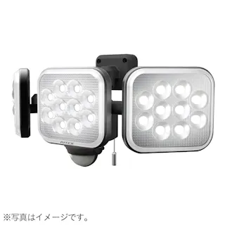 RITEX フリーアーム式LEDセンサーライト12W 3灯 LED-AC3036 約3000ルーメン 防犯 防雨タイプ IP44 屋外設置可 人感明暗センサー