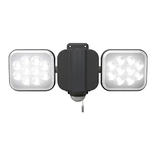 RITEX センサーライトAC式 12W 2灯 LED-AC2024 約2000ルーメン 防犯 防雨タイプIP44 屋外設置可 照射方向・取付自由自在