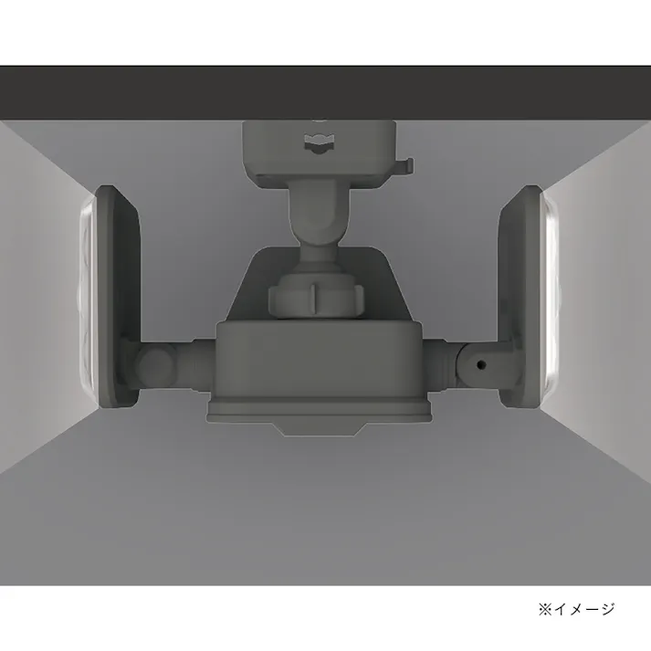 RITEX フリーアーム式 LEDハイブリットソーラーライト 6.5W 2灯 S-HB250 防犯 防雨タイプIP44 屋内/屋外設置可 人感明暗センサー