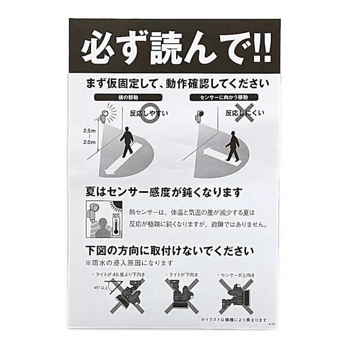 RITEX センサーライト 高機能A式C12W 3灯 3200ルーメン 3045 LED-AC3045 防犯 防雨タイプIP44 屋外設置可 人感明暗センサー