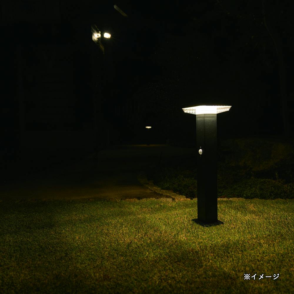 ガーデンソーラーセンサーライト 7.5W 角 ブラック | ガーデン