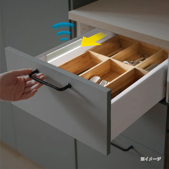 RITEX ムサシ 充電式 うすうすタッチレスセンサーライト ASC-805 50ルーメン 防犯 マグネット・直置き 手かざし点灯