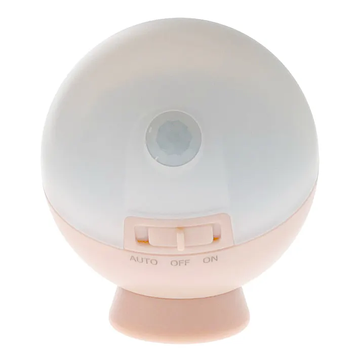 RITEX 柔らかな色合いのシャンパンピンクのコンパクトライト WSL001SP 50ルーメン 防犯 マグネット設置 持ち運びライト 人感明暗センサー