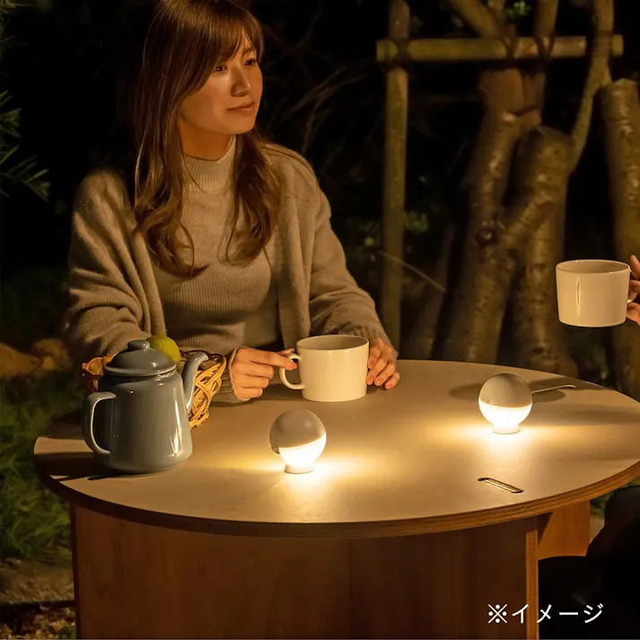 RITEX 柔らかな色合いのパールグレーのコンパクトライト WSL-001PG