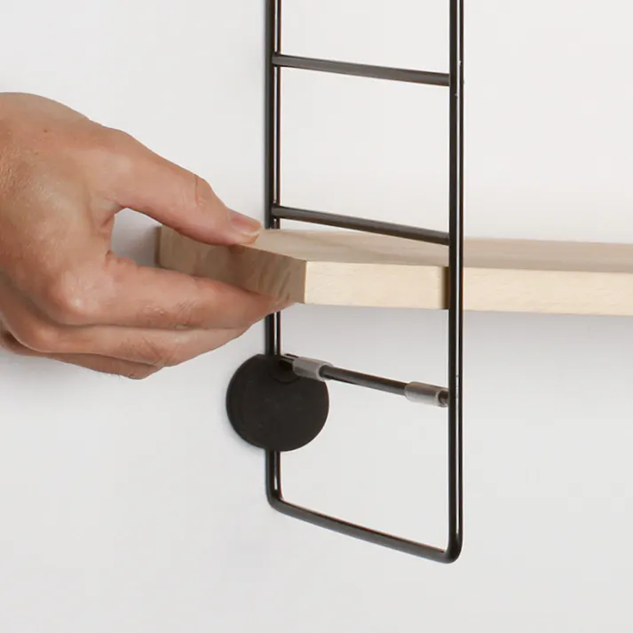 atHome 石こうボードにつけられる奥行15cmのシェルフ ワイヤーシェルフ ロングタイプ ブラック AP-3006B