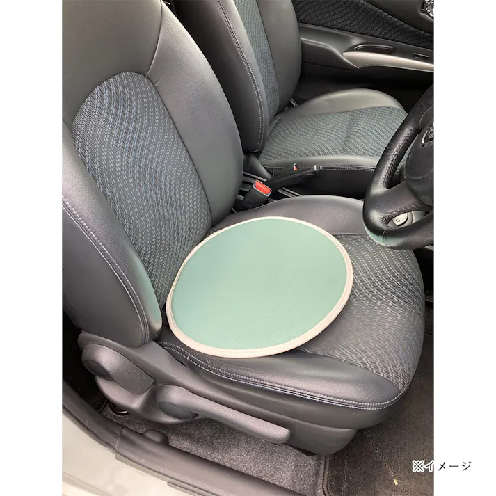 ライトレザーラウンドクッション グリーン