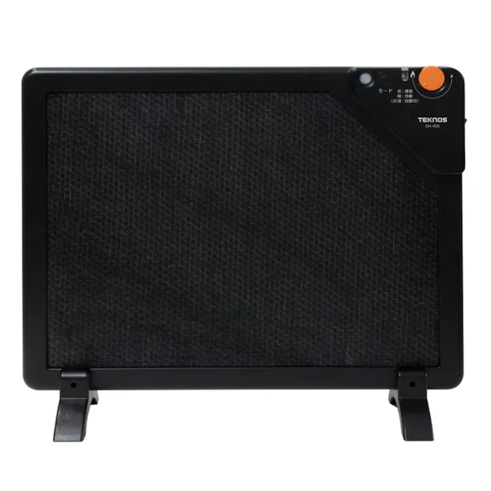 TEKNOS テクノス テーブルヒーター カーボンタイプ 人感センサー付 ブラック DH-450 マグネットで簡単取付 幅45cm 奥行35cm 高さ3cm