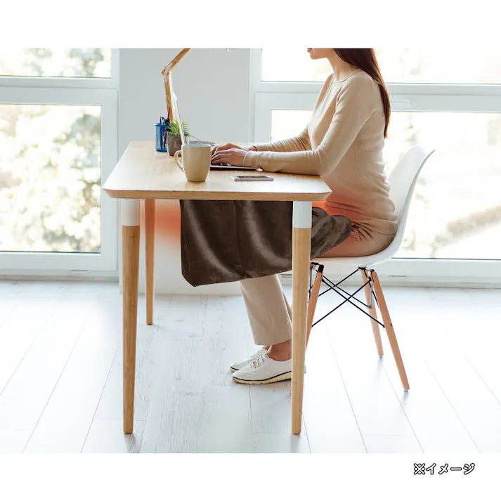 TEKNOS テクノス テーブルヒーター カーボンタイプ 人感センサー付 ブラック DH-450 マグネットで簡単取付 幅45cm 奥行35cm 高さ3cm