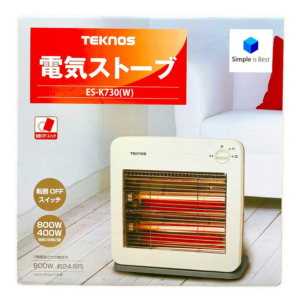 TEKNOS 電気ストーブ ES-K730 (W)｜ホームセンター通販【カインズ】