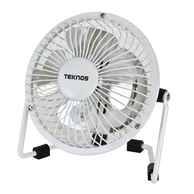 【送料無料】テクノス フレキシブルマグネット扇風機 ホワイト 羽根径9cm コイルコード機能付 MMG-910