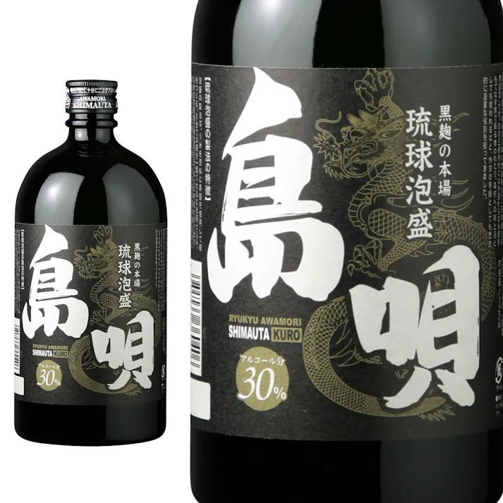 島唄 黒 泡盛 30度 720ml【別送品】