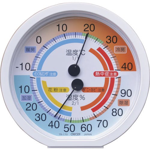 クレセル 温湿度計 TR-170W 温湿度計 クレセル 温湿度計 TR-170W 温湿度計