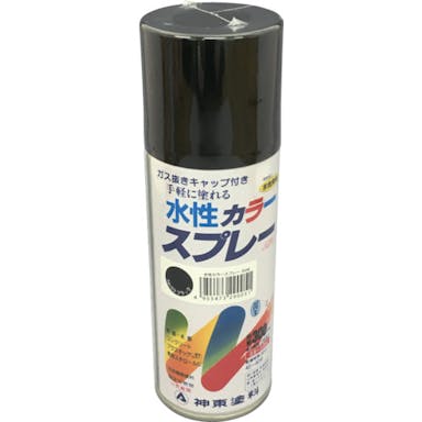 【CAINZ-DASH】シントーファミリー 水性カラースプレー　ブラック　３００ＭＬ 2905-0.3【別送品】