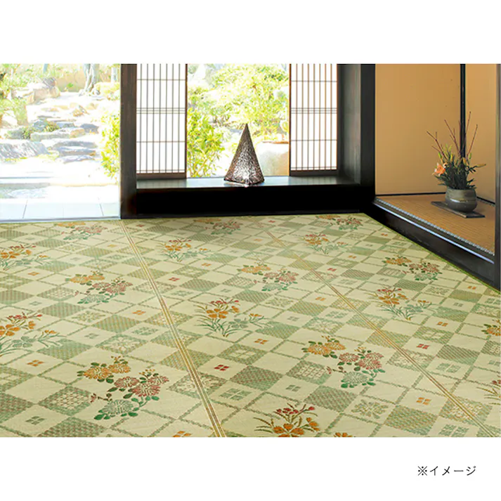 い草柄上敷き 寿巡 江戸間 4.5畳