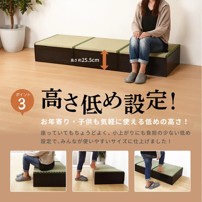 収納できる小上がり畳 タタミ座 60 5 60 25 5 別送品 ホームセンター通販 カインズ