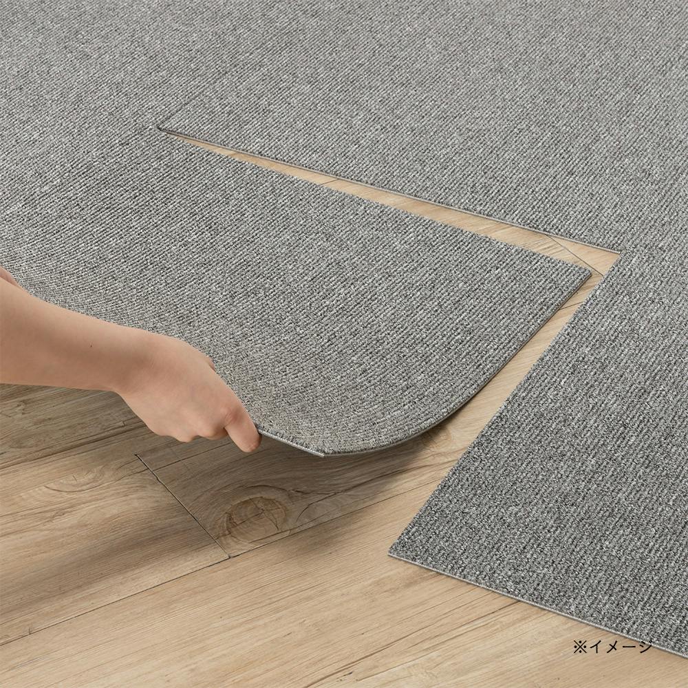 機能性タイルカーペット パフェ グレー 50×50cm | ラグ