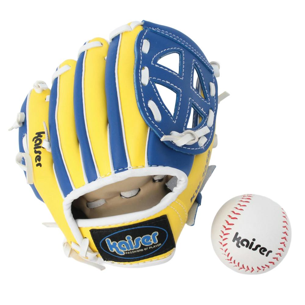 Kaiser キッズグローブ 8インチ ボール付 ブルー KW-305B | スポーツ