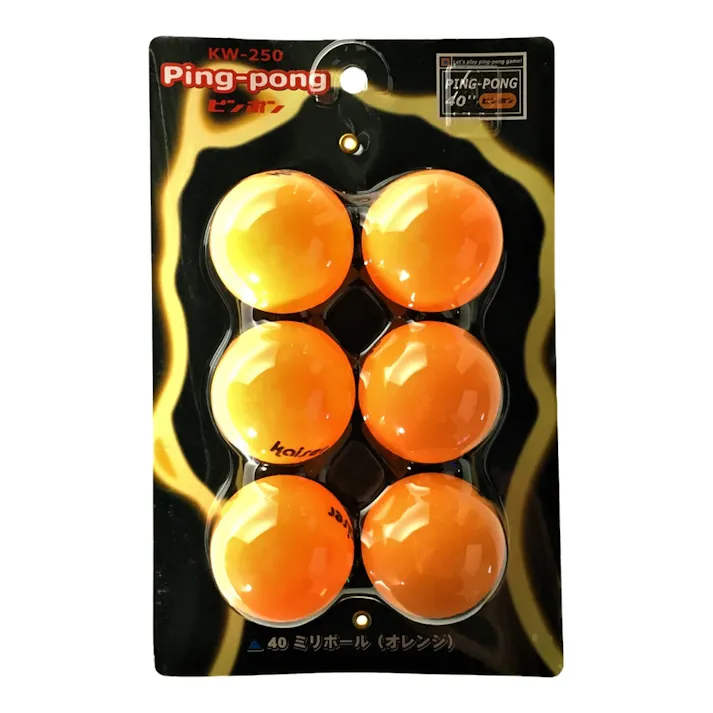 卓球ボール オレンジ 6P