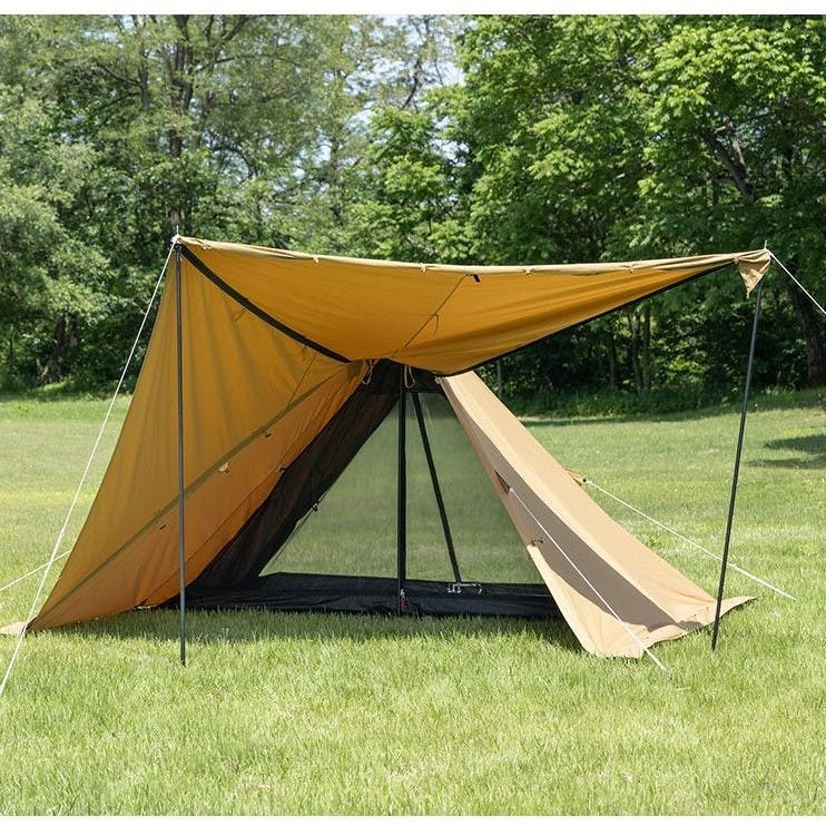 ワンポールテント キャンプテント テント 4人用 換気窓 軽量 