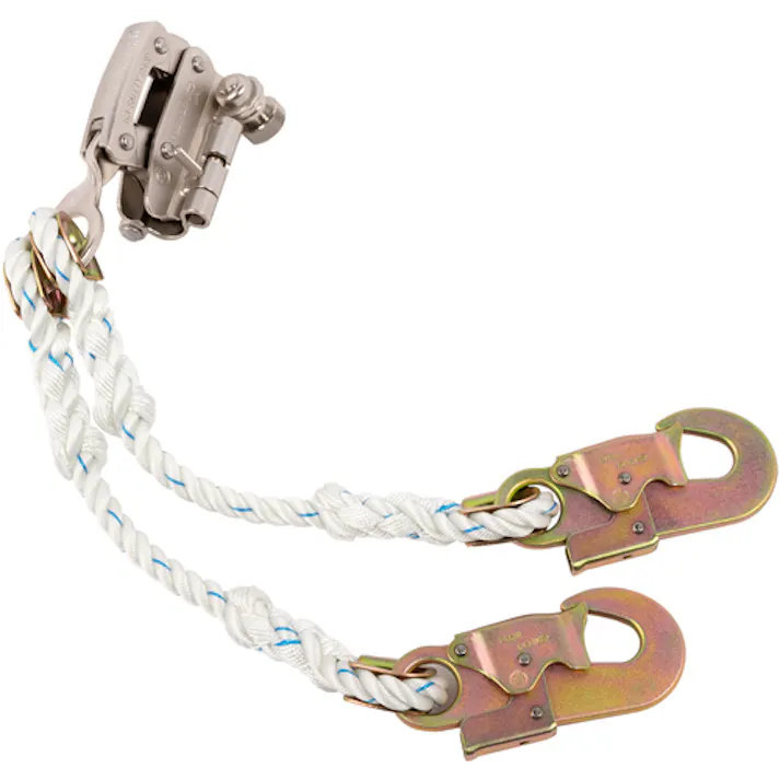 【CAINZ-DASH】藤井電工 傾斜面作業用ロリップ(メインロープ用グリップ)身体保持用 KS-1 重作業用(押爪2本式) 子綱2本タイプ KS-1-BX【別送品】