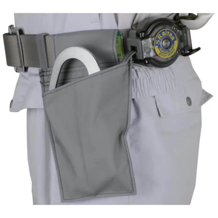 【CAINZ-DASH】藤井電工 胴ベルト型墜落制止用器具用ロープ収納袋 MR-46 シルバー 120mm×200mm ナイロン帆布製 MR-46-SL-HD【別送品】