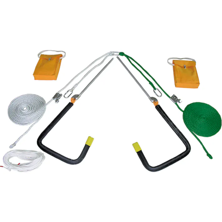 【CAINZ-DASH】藤井電工 屋根上作業用墜落防止器具 ヤネロップ300型 一式 YU-300 YU-300-BX【別送品】