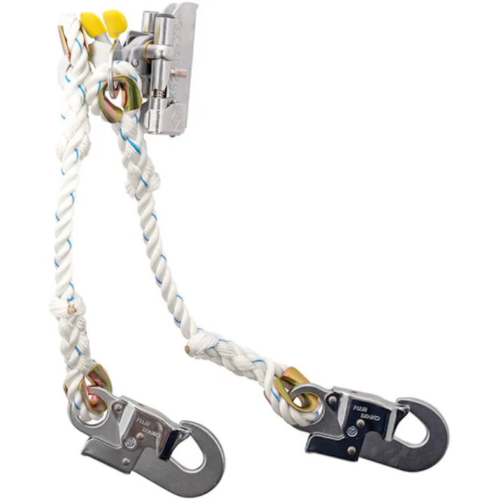 【CAINZ-DASH】藤井電工 傾斜面作業用ロリップ(メインロープ用グリップ)身体保持用 KS21-1W 軽作業用(押爪1本式) 子綱2本タイプ KS21-1W-BX【別送品】