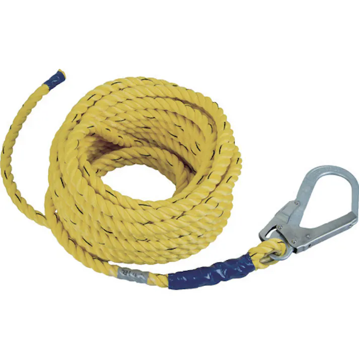 【CAINZ-DASH】藤井電工 水平移動用親綱 支柱用親綱 仮設工業会認定品15M用 三つ打ちニューテトロンロープφ16×15m HR-15-TP HR-15-TP【別送品】