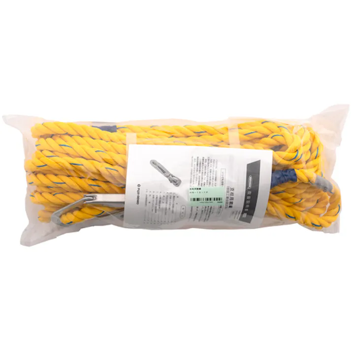 【CAINZ-DASH】藤井電工 水平移動用親綱 支柱用親綱 仮設工業会認定品15M用 三つ打ちニューテトロンロープφ16×15m HR-15-TP HR-15-TP【別送品】