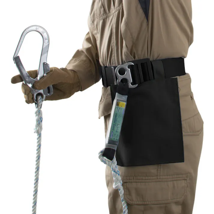 【CAINZ-DASH】藤井電工 胴ベルト型墜落制止用器具(ロープタイプ) LSA(三つ打ちロープ) 黒 Mサイズ 幅50MM×長さ1200MM TB-LSA-590-BLK-M-BP【別送品】