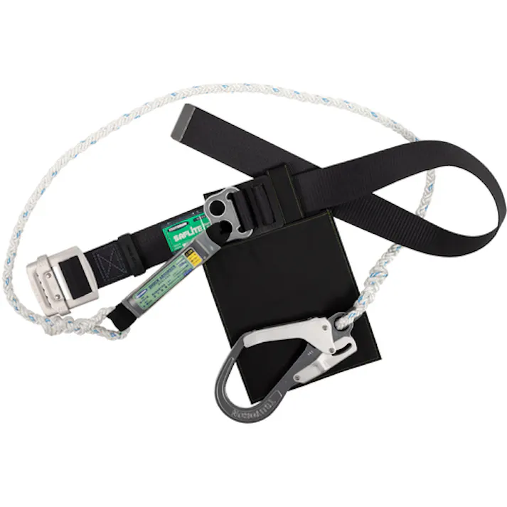 【CAINZ-DASH】藤井電工 胴ベルト型墜落制止用器具(ロープタイプ) セフライト(八つ打ちロープ) 黒 Mサイズ 幅50MM×長さ1200MM TB-SAF-593C-BLK-M-BP【別送品】