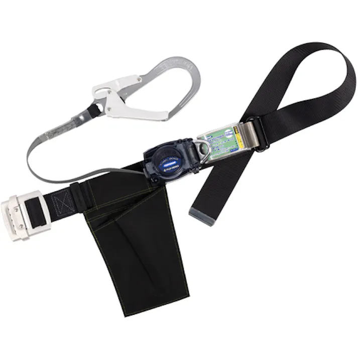 【CAINZ-DASH】藤井電工 胴ベルト型墜落制止用器具(巻取タイプ)ロック機構なし リトライト 黒 Mサイズ 幅50MM×長さ1200MM TB-RL-593-BLK-M-BP【別送品】