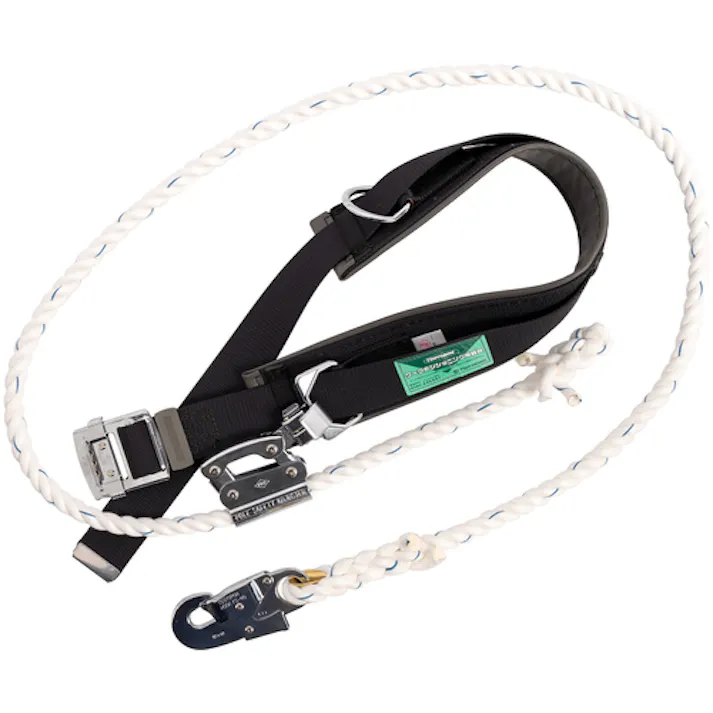 【CAINZ-DASH】藤井電工 ワークポジショニング用器具 柱上安全帯 FC-11 黒 Mサイズ ロープ下側通過タイプ WP-FC-11-BLK-M-BP【別送品】