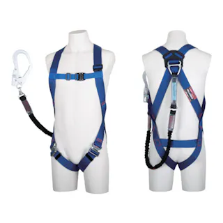 ツヨロン ライトハーネスランヤード付 ノビロン 青 Lサイズ TH-510-NV93SV-OY-BL4-L-R23-BX