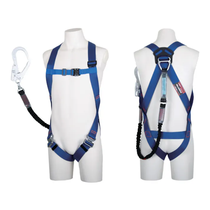 ツヨロン ライトハーネスランヤード付 ノビロン 青 Lサイズ TH-510-NV93SV-OY-BL4-L-R23-BX