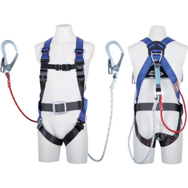 【CAINZ-DASH】藤井電工 コアハーネス 胴ベルト付き ツインランヤード付き 三つ打ちロープ パープル Mサイズ TH-502-DZ1-OT-P-M-2R23-BX【別送品】