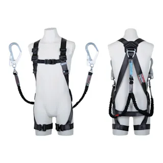 ツヨロン 黒影ハーネス ハーネス ツインランヤード付 ノビロン Lサイズ TH-504-2NV93SV-OT-DG-L-2R23-BX