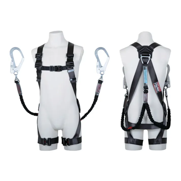 ツヨロン 黒影ハーネス ハーネス ツインランヤード付 ノビロン Lサイズ TH-504-2NV93SV-OT-DG-L-2R23-BX