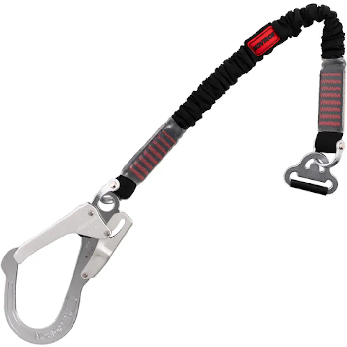 【CAINZ-DASH】藤井電工 胴ベルト型墜落制止用器具用補助ロープ 伸縮式ノビロン(BK)連結環FL-51・フックFS-93-1 D環止めなし TBL-AT-NV5931-BK-N-BP【別送品】