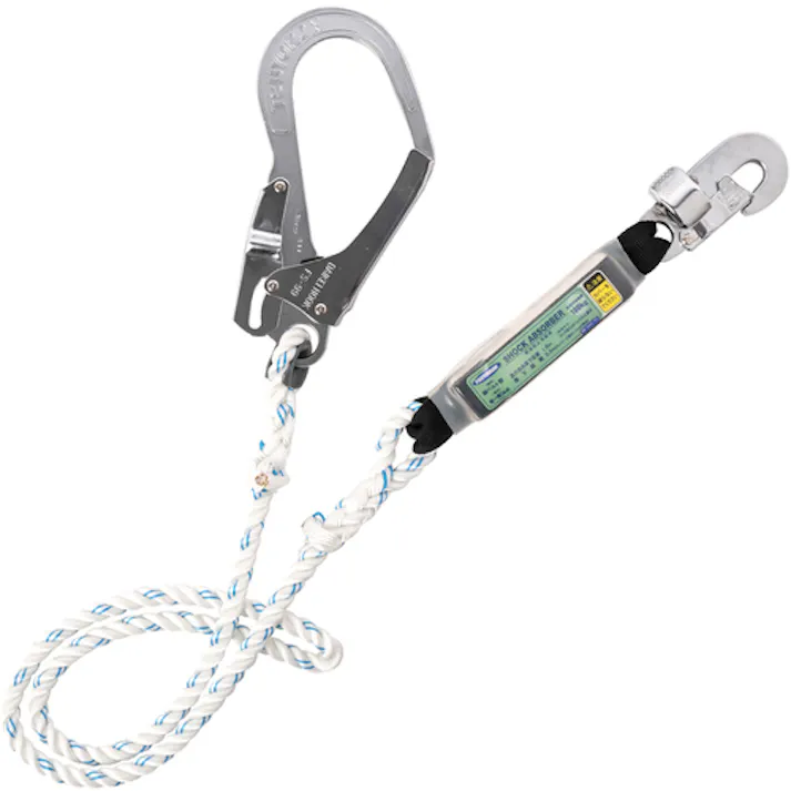 【CAINZ-DASH】藤井電工 胴ベルト型墜落制止用器具用ランヤード(ロープタイプ)三つ打ちロープ ショックアブソーバ+フックFS-25・フックFS-99 TBL-99-BP【別送品】