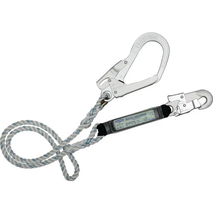 【CAINZ-DASH】藤井電工 胴ベルト型墜落制止用器具用ランヤード(ロープタイプ)三つ打ちロープ ショックアブソーバ+フックFS-58・フックFS-93 TBL-93-BP【別送品】