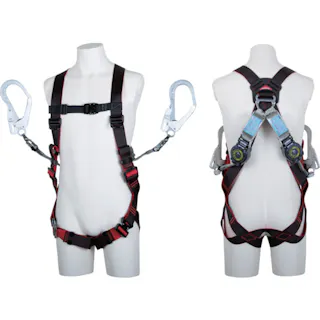 【CAINZ-DASH】藤井電工 レヴォハーネス ツインランヤード付き ロック機構付き巻取式SRリトラ 黒・赤 Mサイズ TH508-2TR93SV-OT-BKR-M-2R23-BX【別送品】