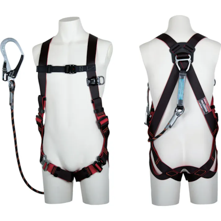 【CAINZ-DASH】藤井電工 レヴォハーネス シングルランヤード付き Gブレード(黒) 黒・赤 Lサイズ TH-508-GB99-OT-BKR-L-R26-BX【別送品】