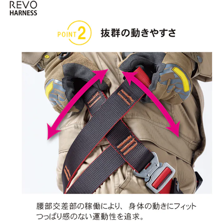 【CAINZ-DASH】藤井電工 レヴォハーネス シングルランヤード付き Gブレード(黒) 黒・赤 Lサイズ TH-508-GB99-OT-BKR-L-R26-BX【別送品】