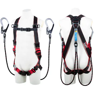 【CAINZ-DASH】藤井電工 レヴォハーネス ツインランヤード付き Gブレード(黒) 黒・赤 Lサイズ TH-508-2GB99-OT-BKR-L-2R26-BX【別送品】